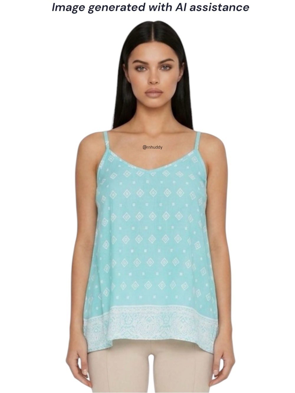 Torrid 2X turquoise scarf print cami